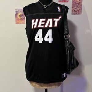 Vintage 90s Black and red Miami Heat NBA jersey